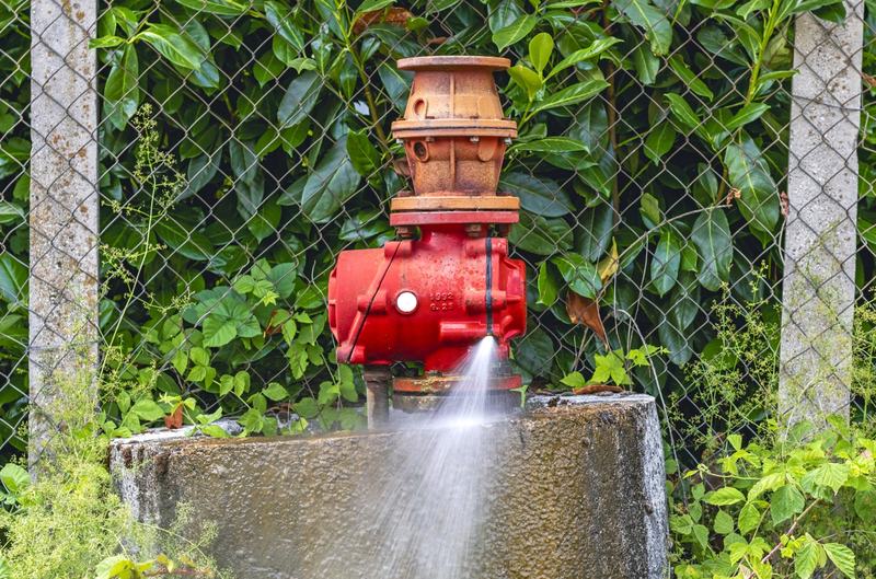 Storm-damaged irrigation and well equipment on a Florida or New Jersey farm