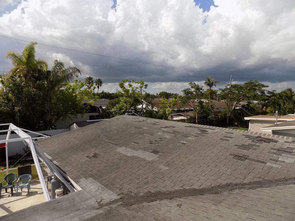 A partial roof patch repair on a Florida home under the state's updated building code