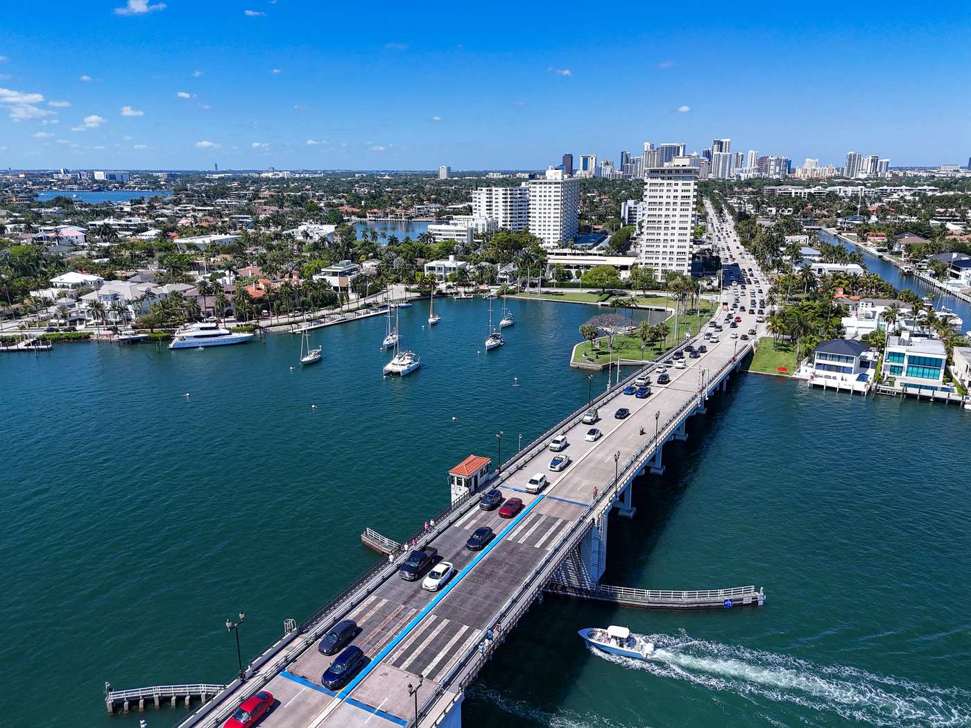 Aerial view of the Intracoastal Waterway and Fort Lauderdale skyline in Broward County, Florida — Homeland Public Adjusters serves Broward County property owners