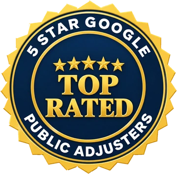 5 Star Google Top Rated Public Adjusters seal