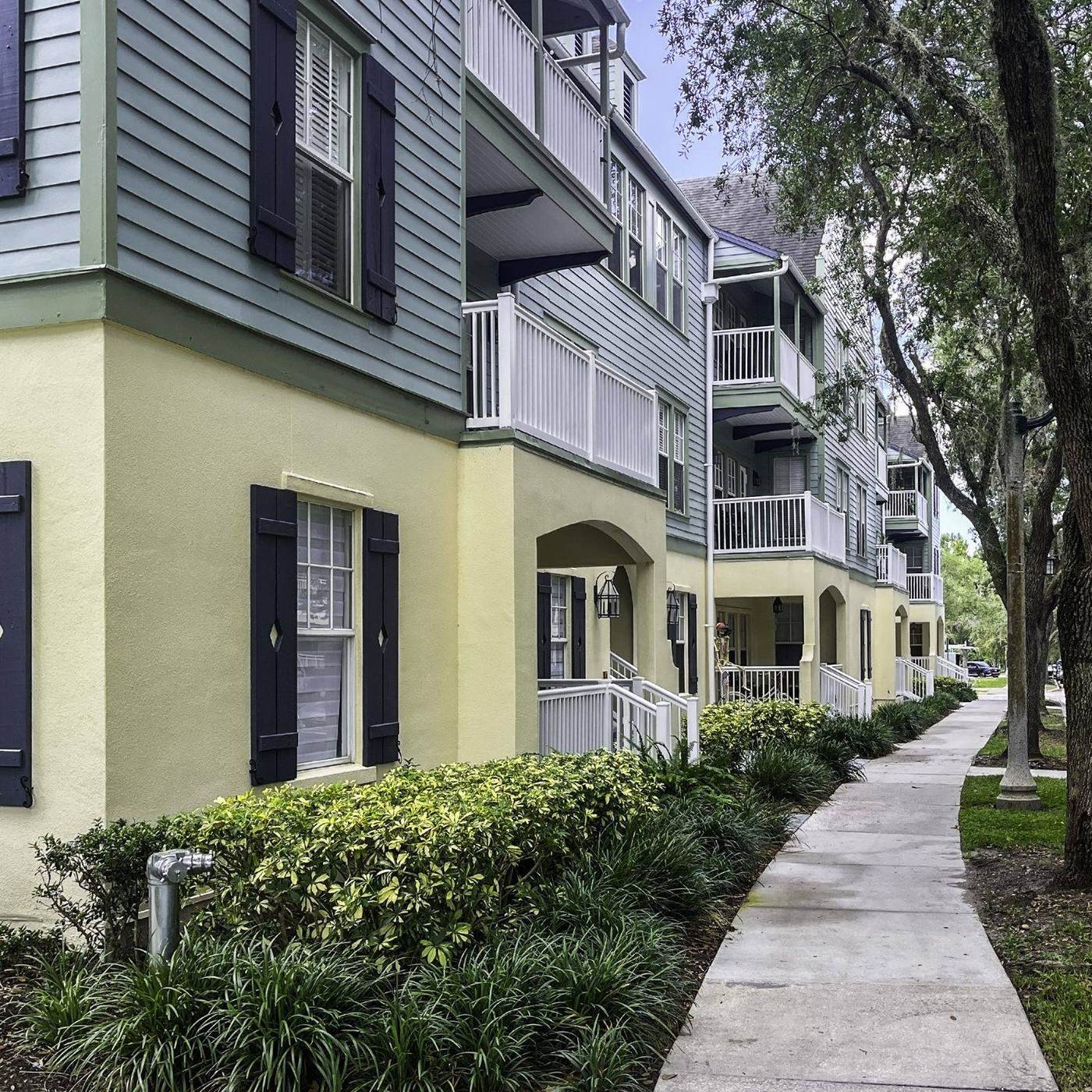 Exterior of a townhome used as a short-term vacation rental